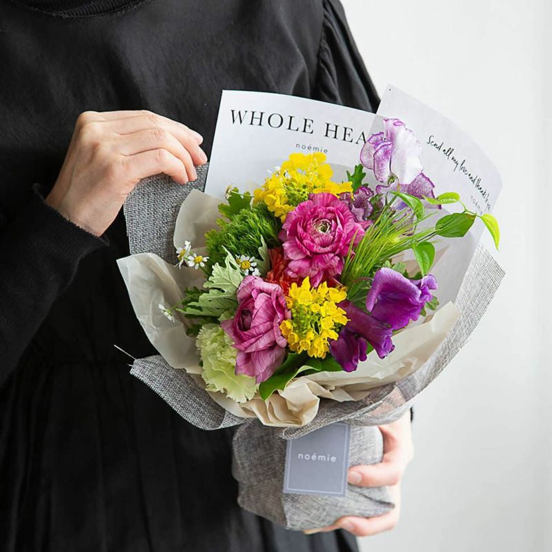 1～3月】そのまま飾れる春のメッセージブーケ(L)/ピンク | noemie